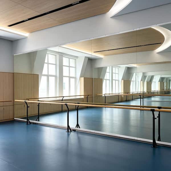 Silver 36 in. W x 72 in. H Rectangular Frameless Tempered HD Floor Mirror/Gym Mirror (Screws Included)