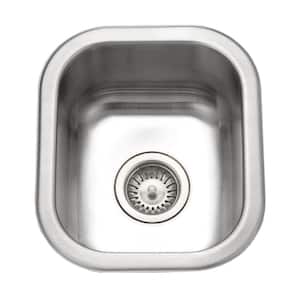 Club Series Undermount Small Bar/Prep Sink, One Basket Strainer Included; 3-1/2" Drain Opening, CS-1307-1