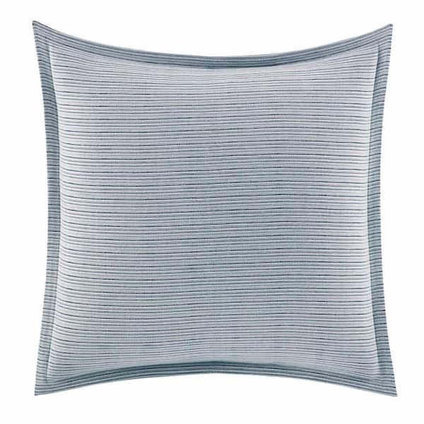 Raw Coast 1-Piece Blue Solid Cotton European Sham