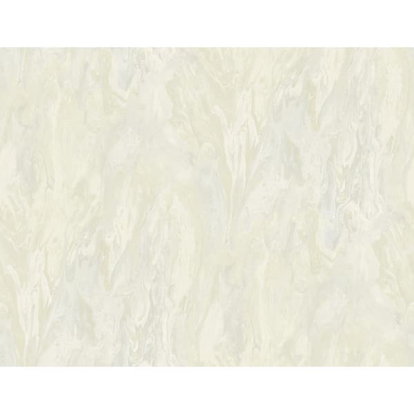 Unbranded Casa Mia Veined Marble Beige and Green Paper Non - Pasted Strippable Wallpaper Roll (Cover 60.75 sq. ft.)
