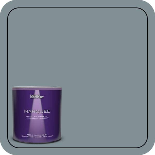BEHR MARQUEE 1 qt. #740F-4 Dark Storm Cloud One-Coat Hide Eggshell Enamel Interior Paint & Primer