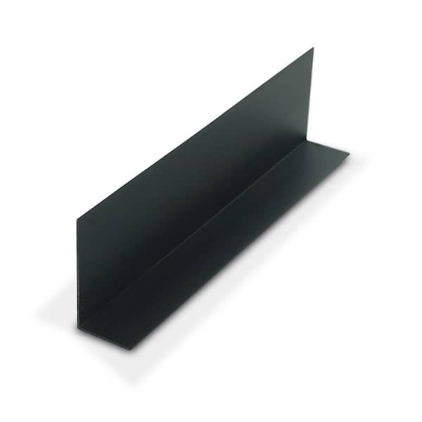 Outwater 1 in. D x 2 in. W x 36 in. L Black Styrene Plastic 90° Uneven Leg Angle Moulding 12 Total Lineal Feet (4-Pack)
