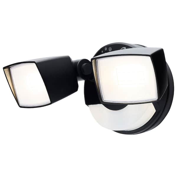 125-Watt Equivalent 3352 Lumen 103° Black Motion Sensing Integrated LED Flood Light, Nightlight Selectable CCT
