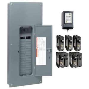 Homeline 200 Amp 30-Space 60-Circuit Indoor Main Breaker Plug-On Neutral Load Center with Surge SPD - Value Pack