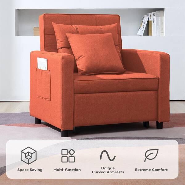 orange sleeper chair