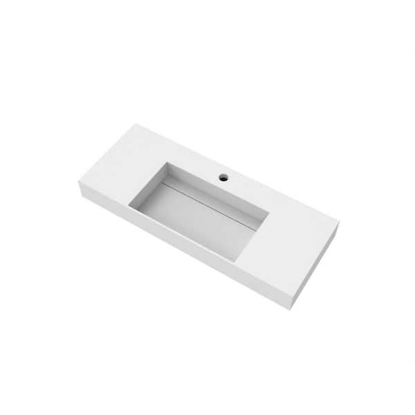 Juniper 48 Wall Mounted Bathroom Sink, Grey