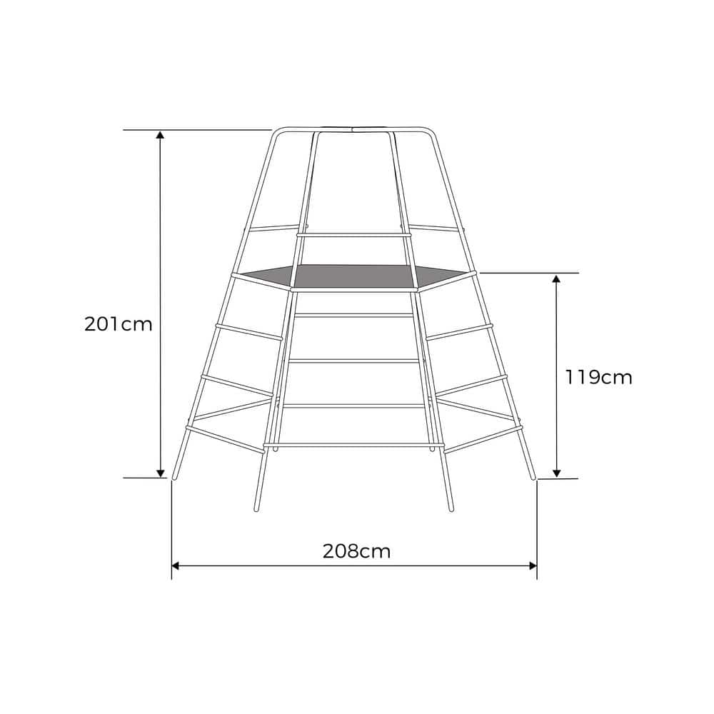 Blue Metal Climbing Set with Fort and Slide