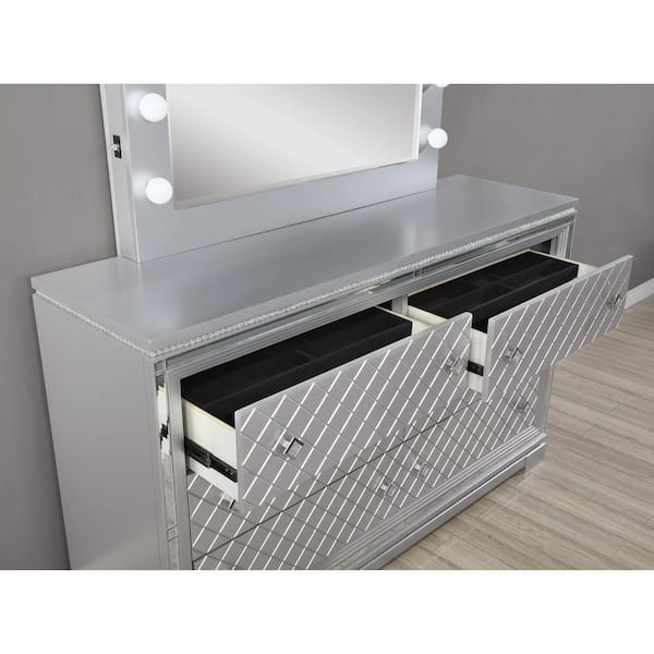 Silver deals dresser set