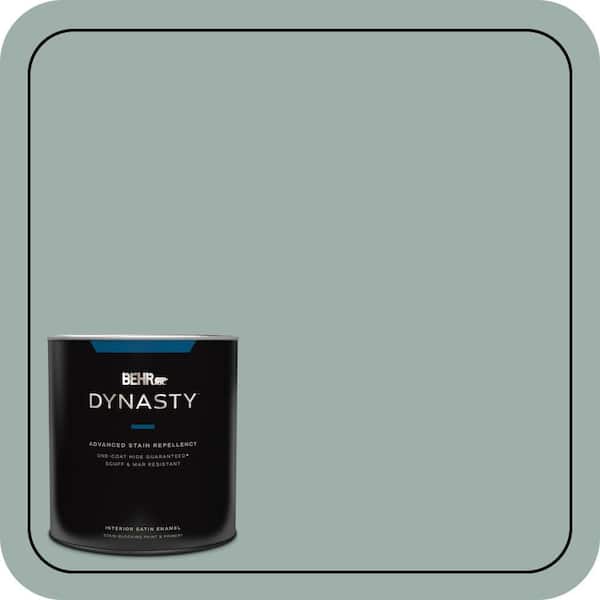 BEHR DYNASTY 1 qt. #490F-4 Gray Morning Satin Enamel Interior Stain-Blocking Paint and Primer