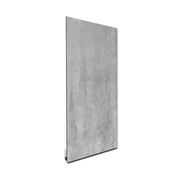 Heat Storm Glass Heater 750-Watt Radiant Wall Hanging Decorative Glass Heat Panel - Frozen Concrete
