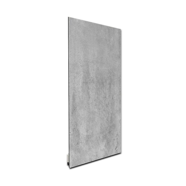 Glass Heater 750-Watt Radiant Wall Hanging Decorative Glass Heat Panel - Frozen Concrete
