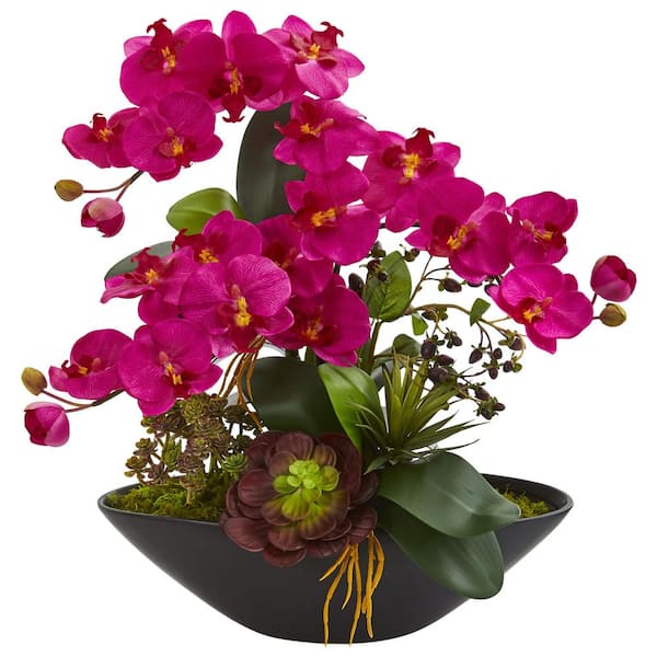 Black - Artificial Flowers - Artificial Plants - The Home Depot