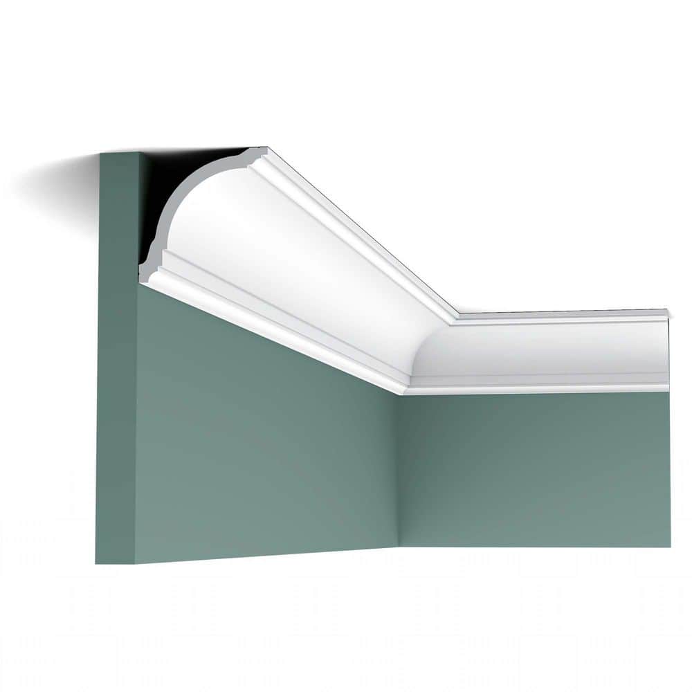 Primed White Polystyrene Crown Moulding 3-Pack
