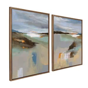 Sylvie Big Sur I and II by Nikita Jariwala Gold Framed 2-Piece Art Set 28 in. x 38 in.