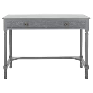 Ryleigh 42 in. Rustic Gray Wood 2-Drawer Writing Desk