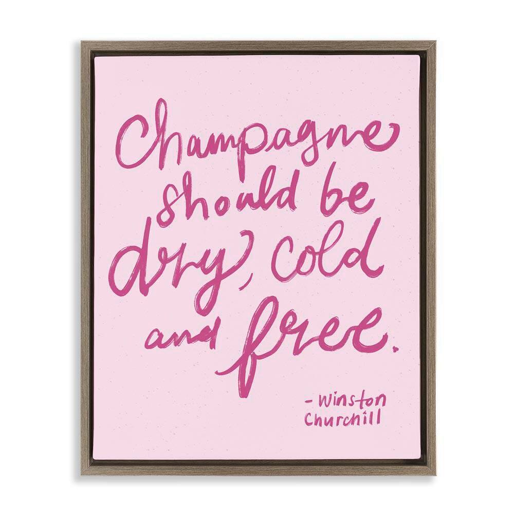 Dry Cold Free Champagne by Kristina Hultkrantz Brown Floater Frame Food Graphic Art Print 21 in. x 17 in. price history on PriceWatchPro