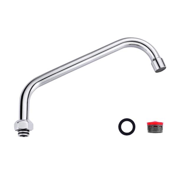 IVIGA 10 in. Commercial Faucet Swivel Spout Replacement in Polished Chrome with 1.8 & 2.2 GPM Aerator and G3/4 Internal Thread