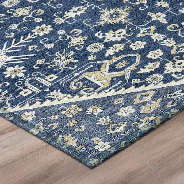 Chantille Machine Washable Indoor/Outdoor Abstract ACN3050 Navy 5 ft. x 7 ft. 6 in. Area Rug