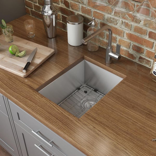 Nesta 14 in. Undermount SIngle Bowl 16-Gauge Stainless Steel Bar Prep Kitchen Sink