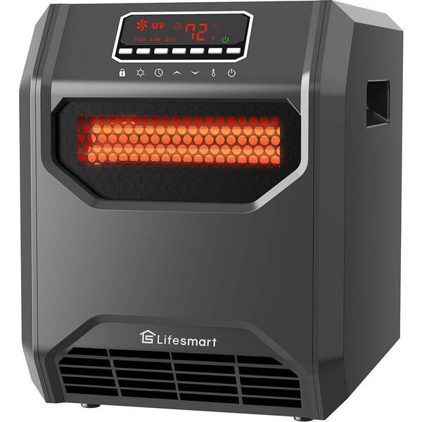 Lifesmart 1500-watt Electric 6-Element Infrared Heater with Front Intake  Vent and UV Light HT1269UV - The Home Depot