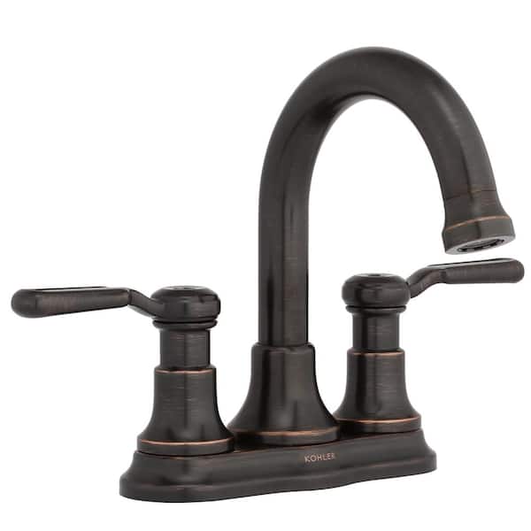 KOHLER Worth 4 in. Centerset 2-Handle Bathroom Faucet in Oil Rubbed Bronze