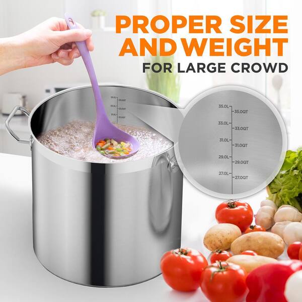 Large Stock Pot-Stainless Steel Pot with Lid-Compatible Electric, Gas,  Induction or Gas Cooktops-12-Quart Capacity Cookware - AliExpress