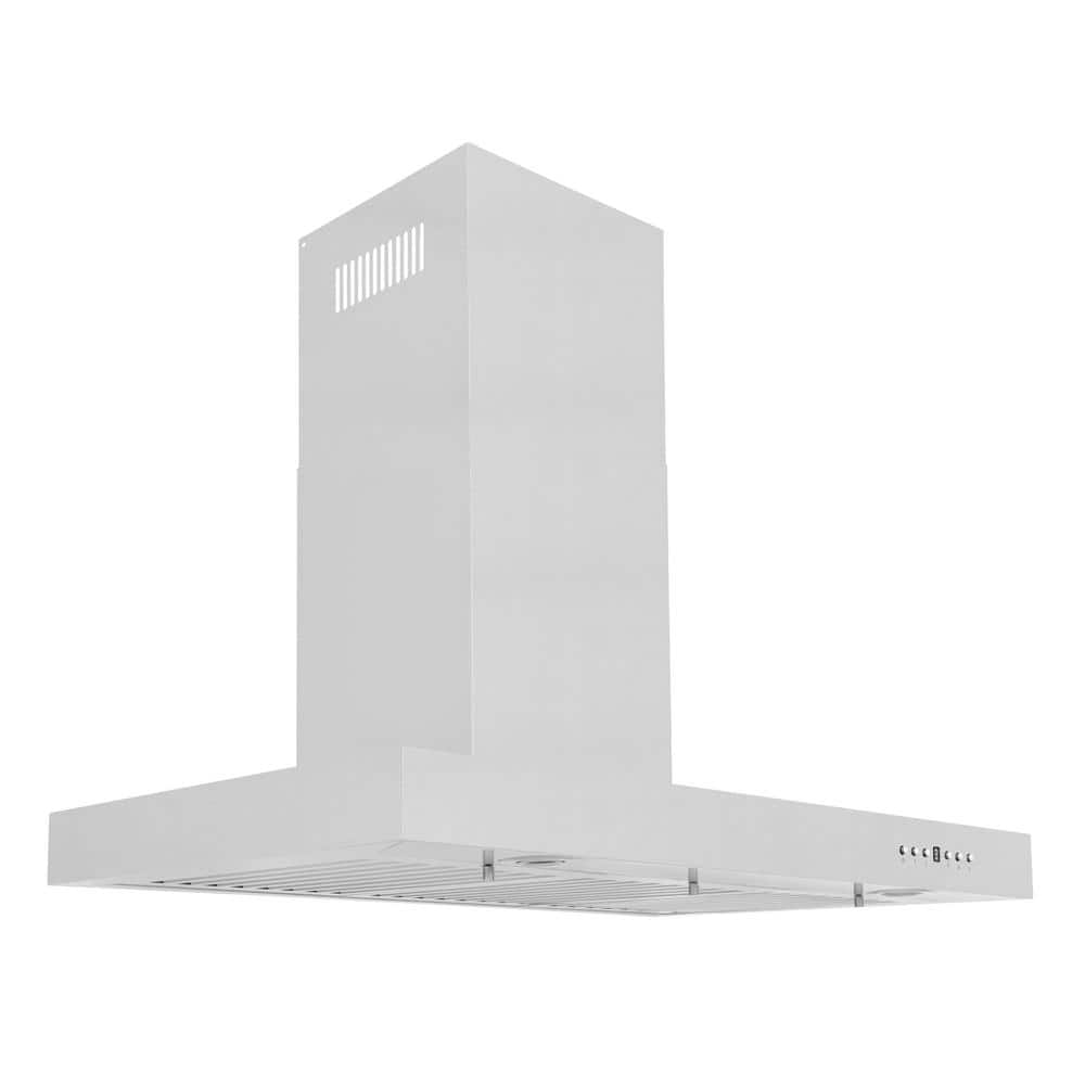 36 in. 400 CFM Convertible Vent Wall Mount Range Hood in Stainless Steel