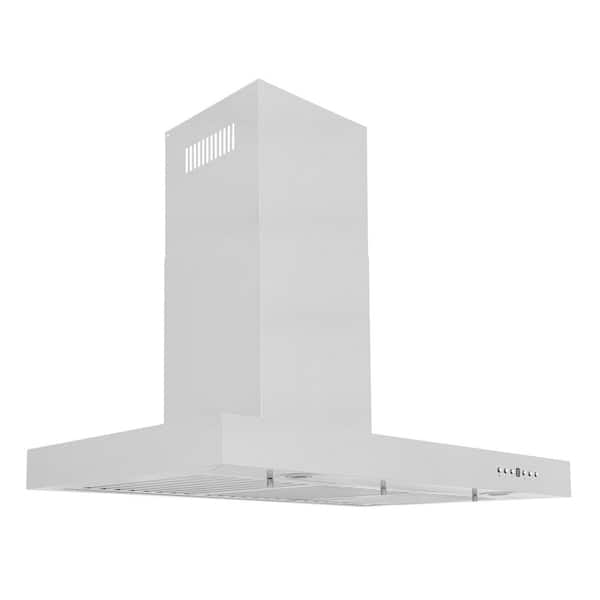 36 in. 400 CFM Convertible Vent Wall Mount Range Hood in Stainless Steel