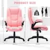 Pinksvdas Office Chair 29.9 in. Black Breathing Skin Leather Big And Tall  Office Chair With Adjustable Arms T5065-BL - The Home Depot