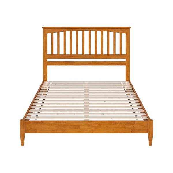 AFI Becket Light Toffee Natural Bronze Solid Wood Frame Queen Low Profile Platform Bed AR877804T