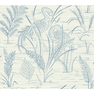 60.75 sq. ft. Fernwater Cranes Wallpaper