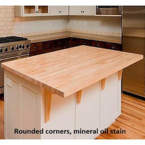 6/4 in. x 2 ft. x 4 ft. Allwood Birch Project Panel Table Island Counter Top with Classic Roman Edges