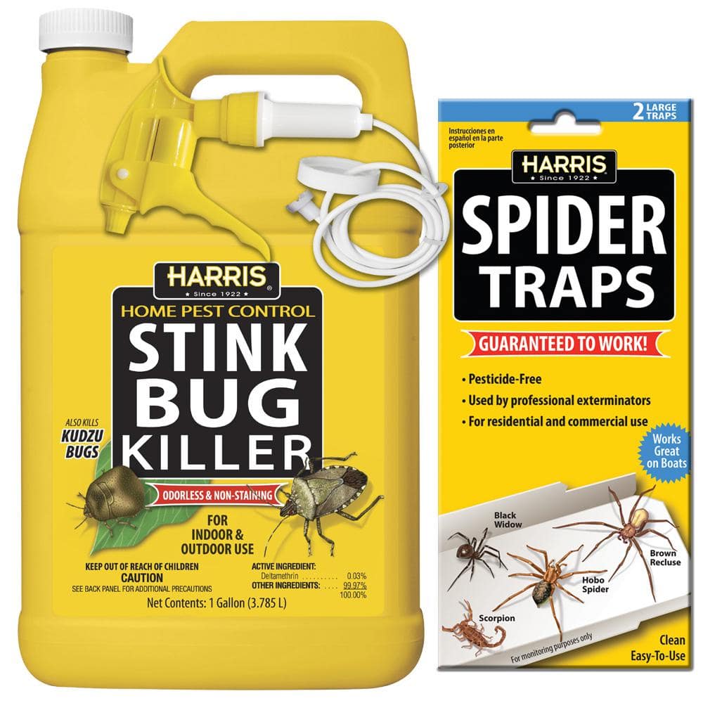 Harris 1 gal. Stink Bug Killer and Spider Trap Value Pack STINK-128VP - The  Home Depot