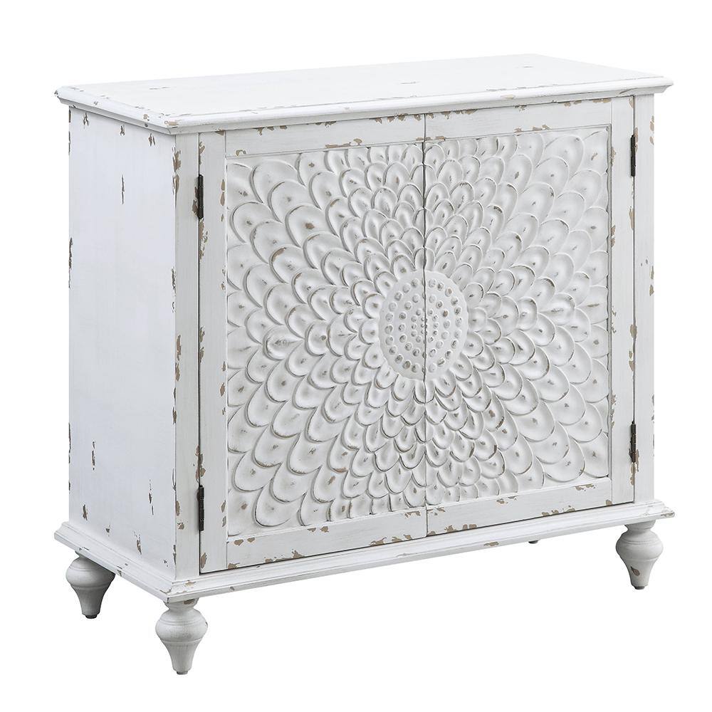 Antique White Daray Console Table with Bun Turned Legs