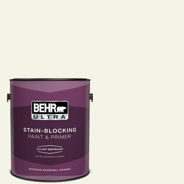 BEHR ULTRA 1 gal. #PPL-57 White Smoke Extra Durable Eggshell Enamel Interior Paint & Primer