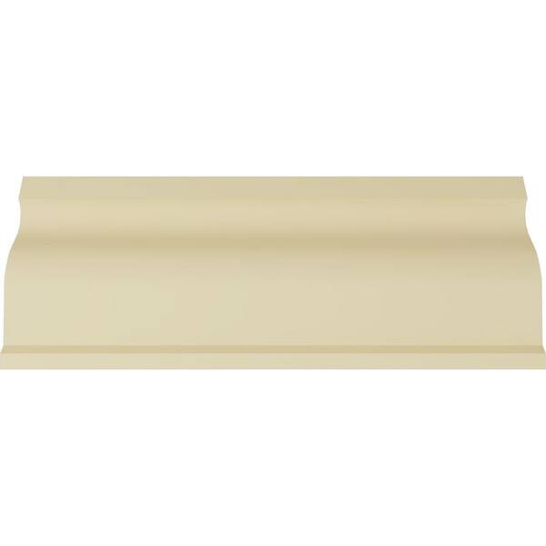 Ekena Millwork 3-3/4 in. x 9-1/8 in. x 94-1/4 in. Polyurethane Woodruff Crown Moulding