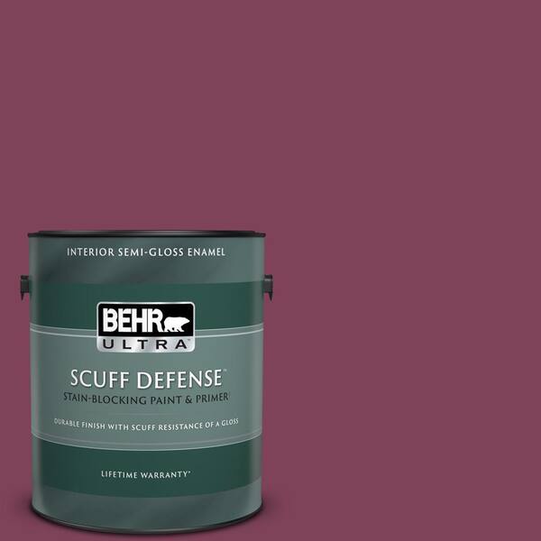 BEHR ULTRA 1 gal. Home Decorators Collection #HDC-WR14-12 Cheerful Wine Extra Durable Semi-Gloss Enamel Interior Paint & Primer