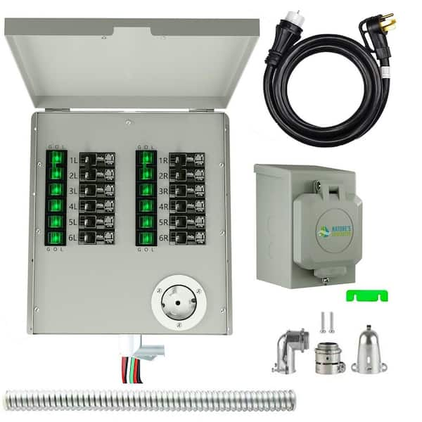 12-Circuit 120/240V 50A Non-Automatic Power Transfer Switch