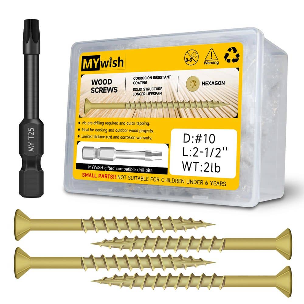 "#10 x 2-1/2 in. Tan Star Flat-Head Wood Deck Screws (152-Piece)" price history on PriceWatchPro