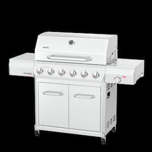 Gourmet Pro 6-Burner Stainless Steel Propane Gas Grill with Searing Side Burner