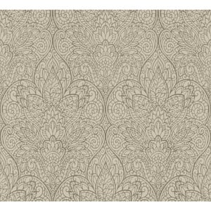 Brown Metallic Paradise Paper Unpasted Wallpaper, 20.8-in. by 33-ft.