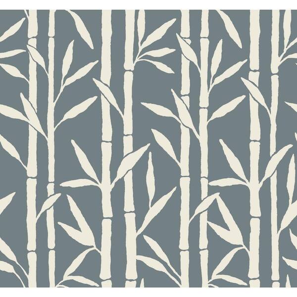 York Wallcoverings Blue Bamboo Grove Wallpaper, 27-in by 27-ft