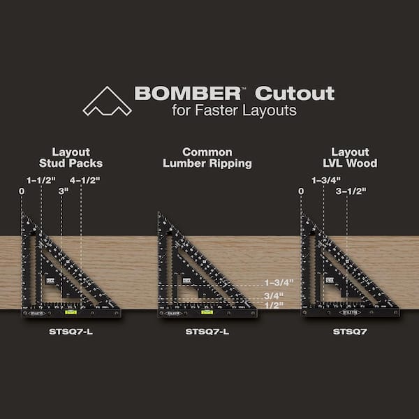 Stiletto - 7 in. Carpenter Square with Level