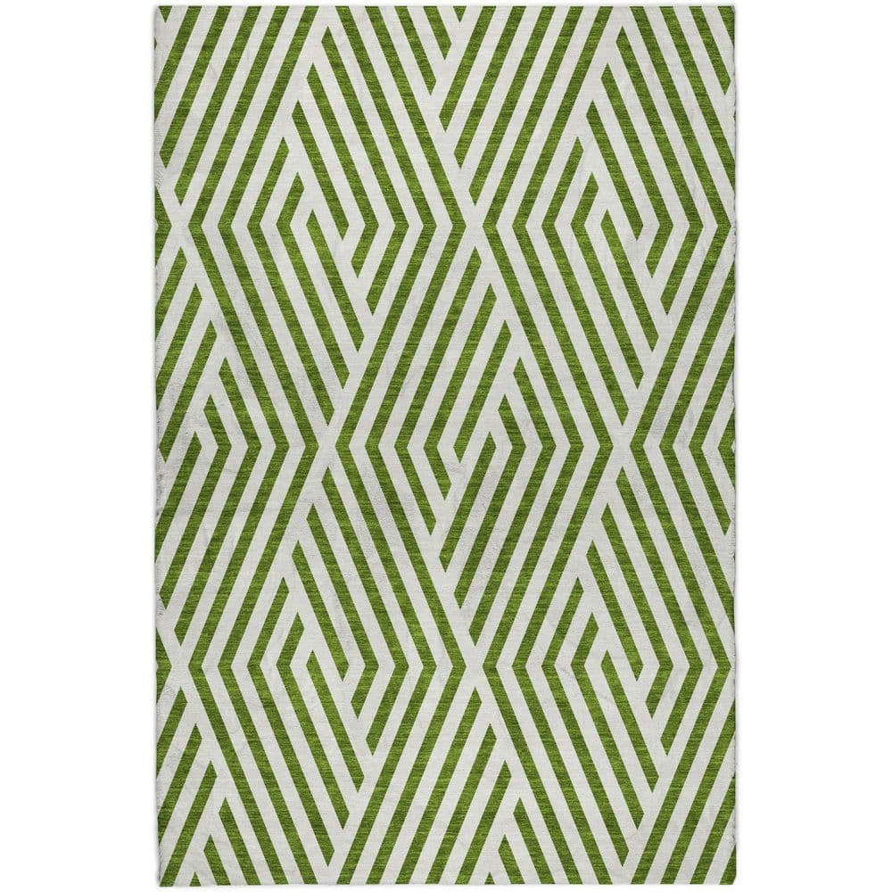 Dream Shag Premium Machine Washable Abstract ADS550 Olive 9 ft. x 12 ft. Area Rug price history on PriceWatchPro