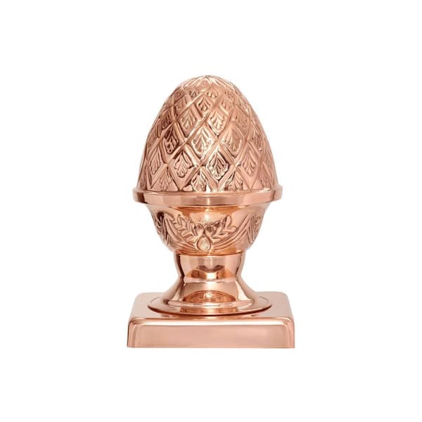 Protectyte 6 in. x 6 in. Decorative Post Cap - Pineapple Slip Over Copper Fence Post Cap