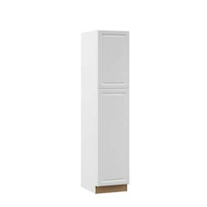 Designer Series Elgin Assembled 18x84x23.75 in. Pantry Kitchen Cabinet in White