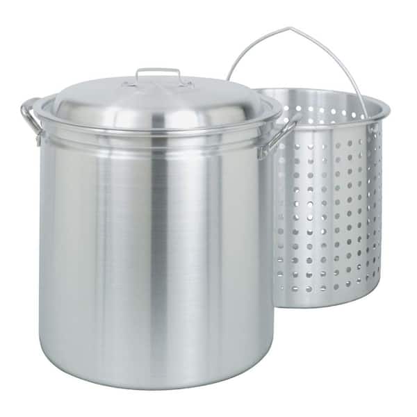 10 Pcs Aluminum Stock Pot Set With Steamer, 24,32,40, 52, 60