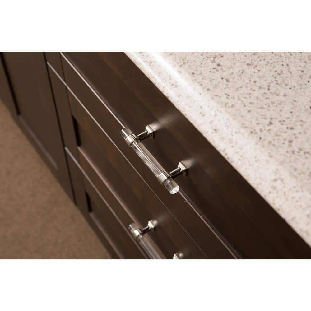 Crystal Palace Polished Nickel and Acrylic Cabinet Pulls