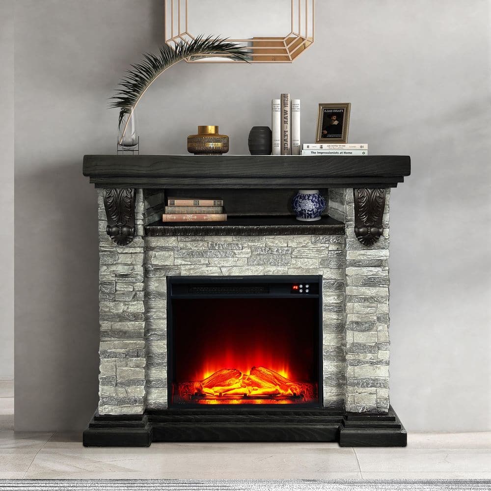 45 in. Freestanding Electric Fireplace in Gray price history on PriceWatchPro