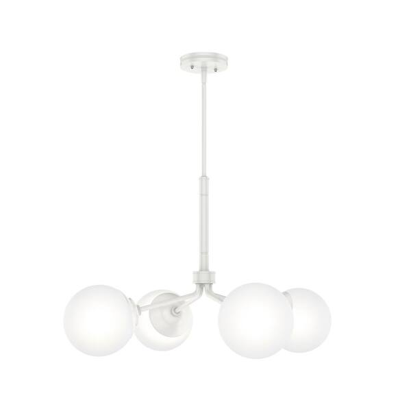 Hunter Hepburn 4 Light Matte White Chandelier Bedroom Light